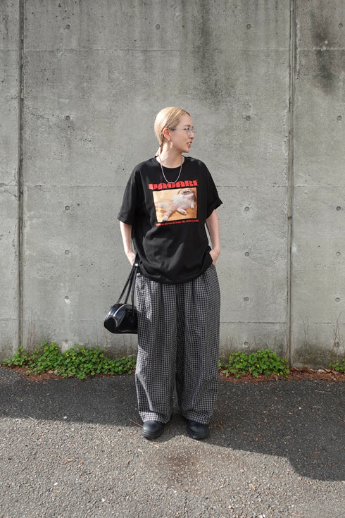 チェックボリュームラフパンツ